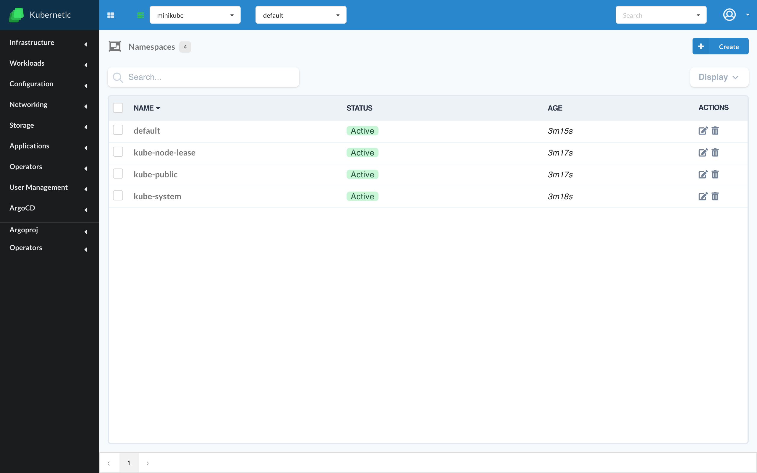 Namespaces: Manage namespaces