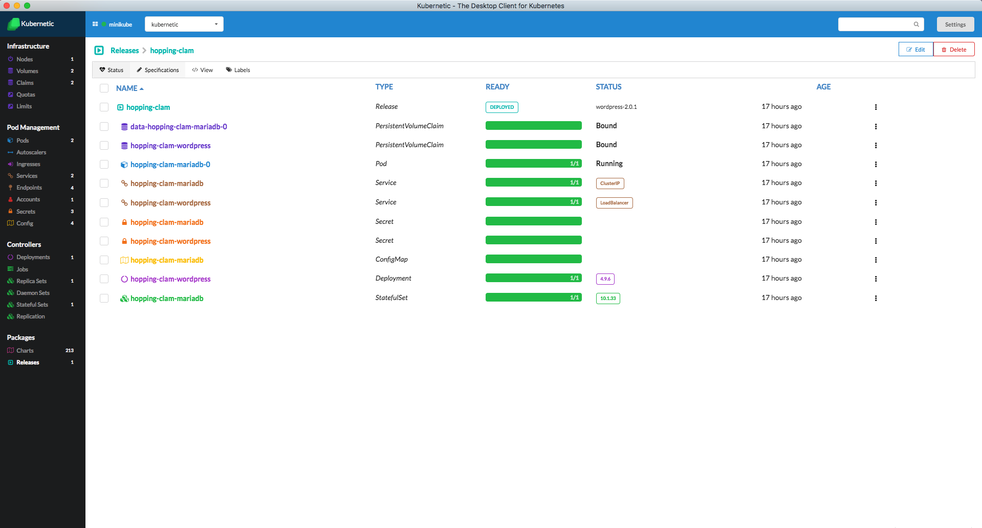 Release Details: stable/wordpress